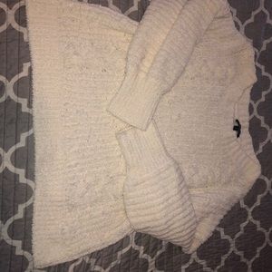 Express white popcorn style sweater
